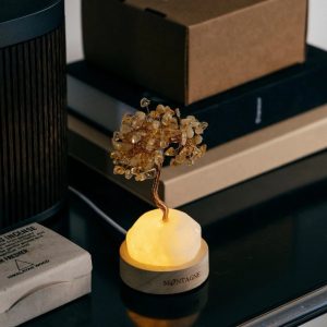 原礦水晶樹｜Treasure Tree｜白水晶。黃水晶｜招財。擴大 開運禮 母親節禮物